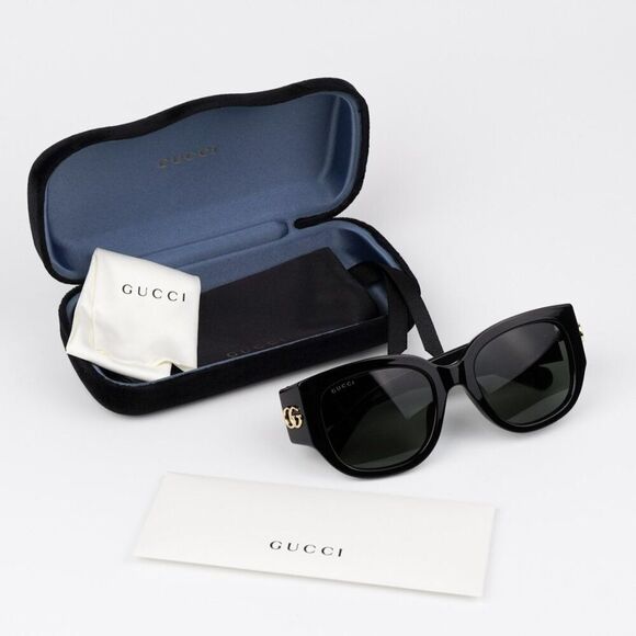 NEW Gucci GG1599SA 001 Black Grey Women Square Sunglasses GG 1599SA - Picture 14 of 15